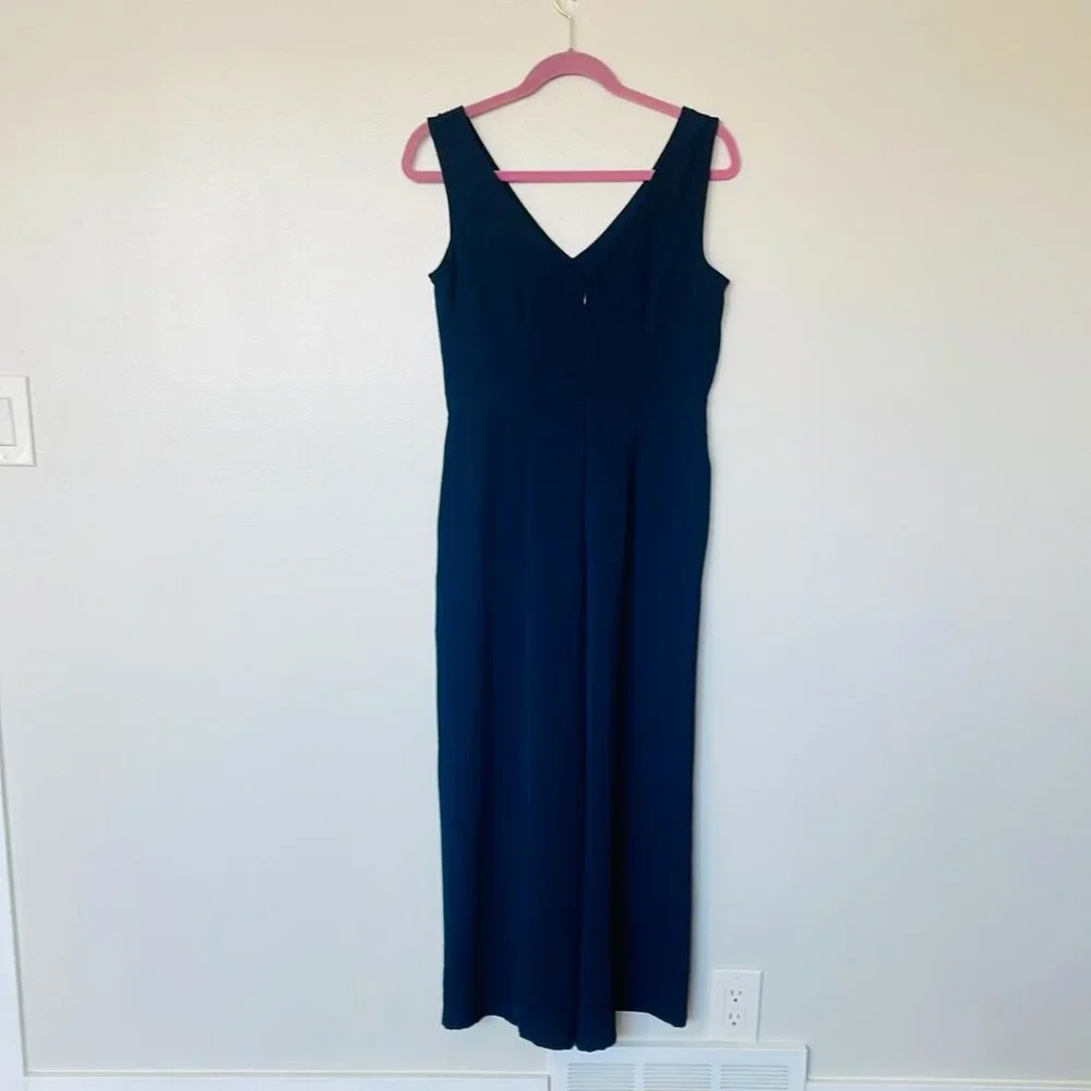 VINCE CAMUTO Womens Sleeveless Tie Waist Jumpsut Navy Blue Size S - Picture 2 of 9